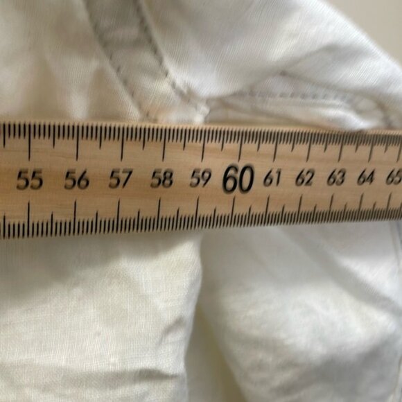 Tommy Bahama - Baggy 100% Linen Button Down Shirt - Cream Neutral - M - Picture 9 of 10